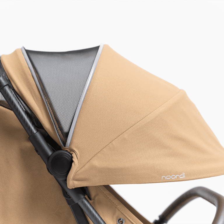 Canopy with ventilated mesh section