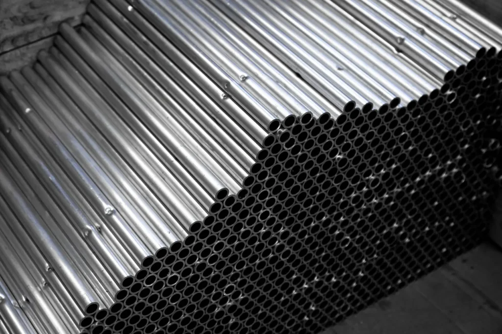 Bundles of aluminium tubes for Noordi pram frames