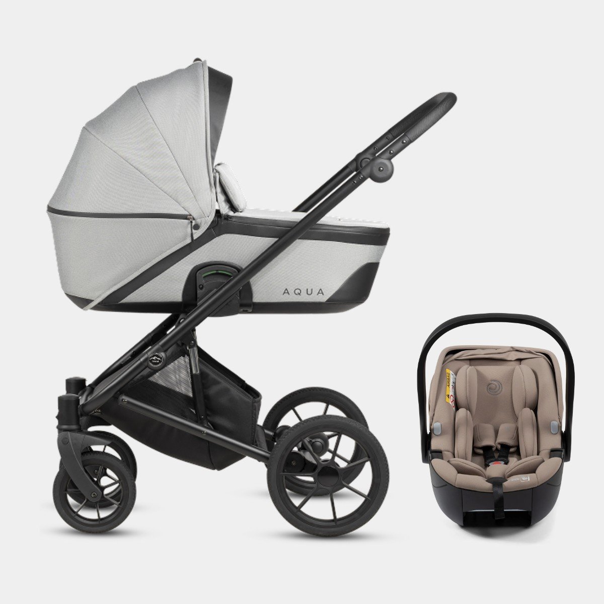 Noordi Aqua V.2 3 in 1 – Grey 602 with Beno car seat Beige